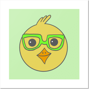 Chick Wearing Glasses Posters and Art